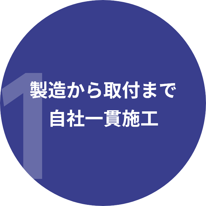製造から取付まで自社一貫施工